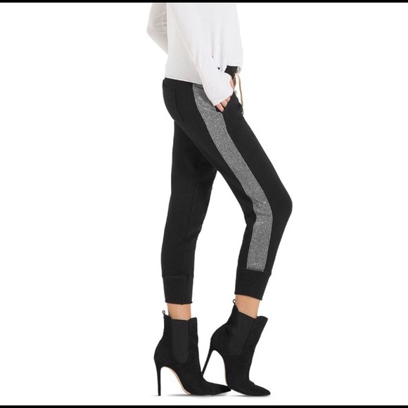 NWT n:Philanthropy Neo GOLD Glitter Stripe Jogger - Picture 2 of 5
